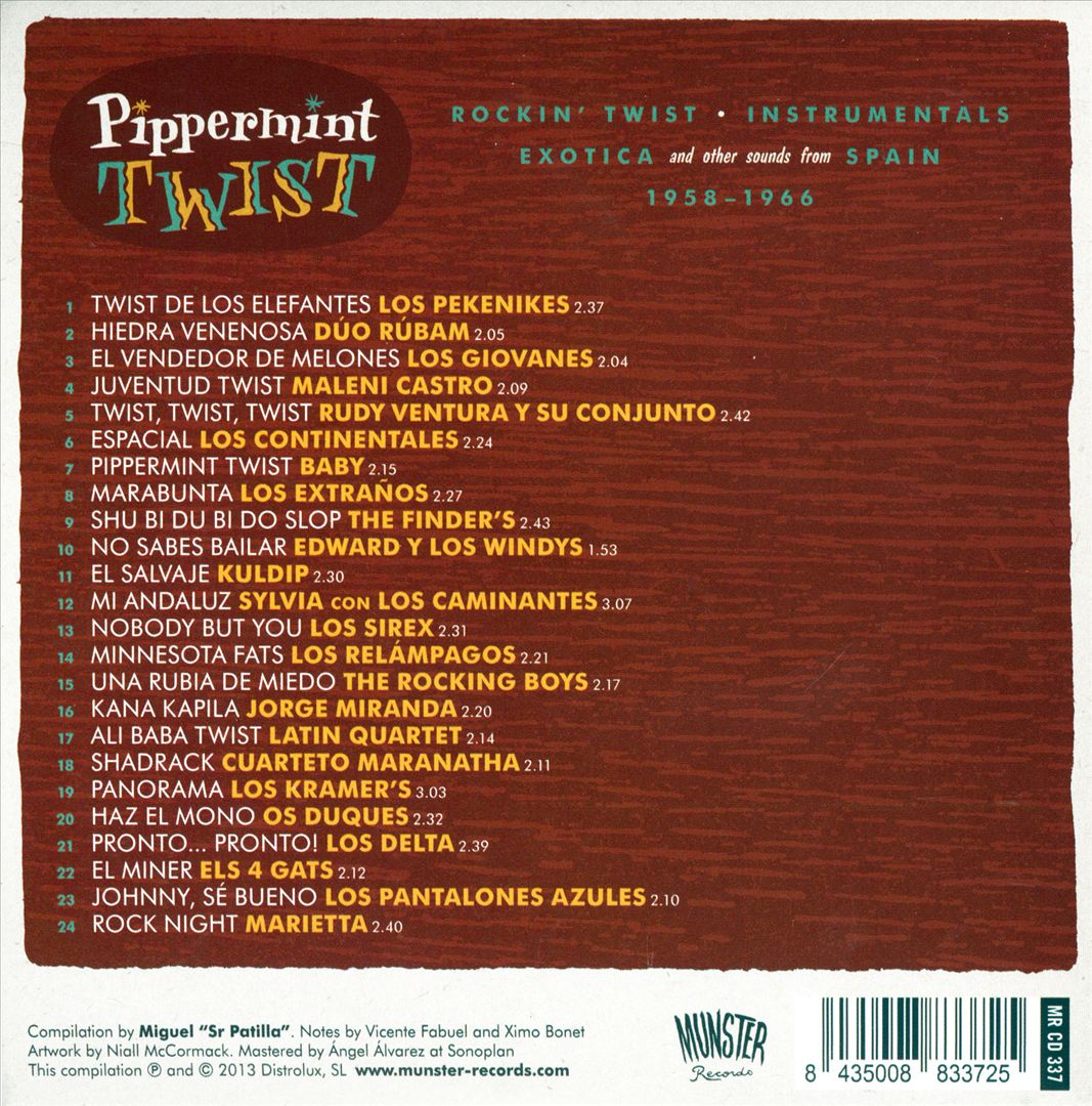 Pipperment Twist: Rockin' Twist Instrumentals, Exotica, and Other Sounds From Spain 1958-1966 cover art