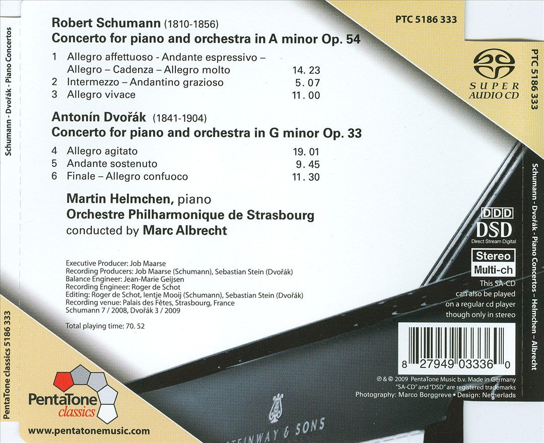 Schumann, Dvorák: Piano Concertos cover art