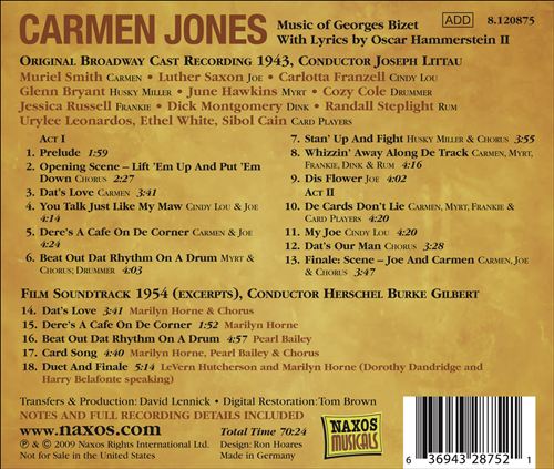 Bizet/Hammerstein: Carmen Jones cover art