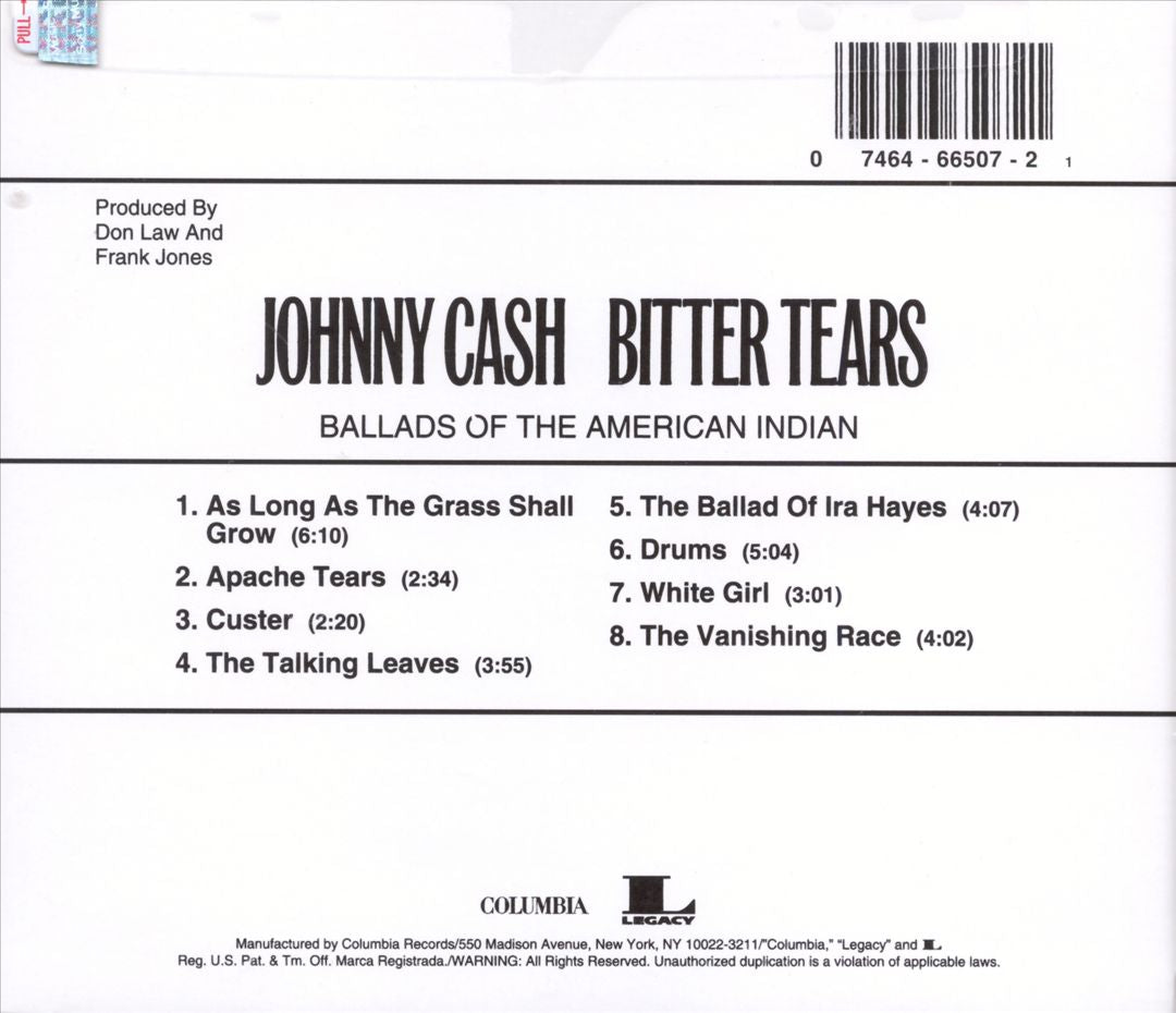 Bitter Tears (Ballads of the American Indian) cover art