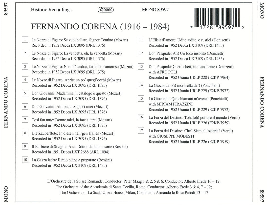 Lebendige Vergangenheit: Fernando Corena cover art