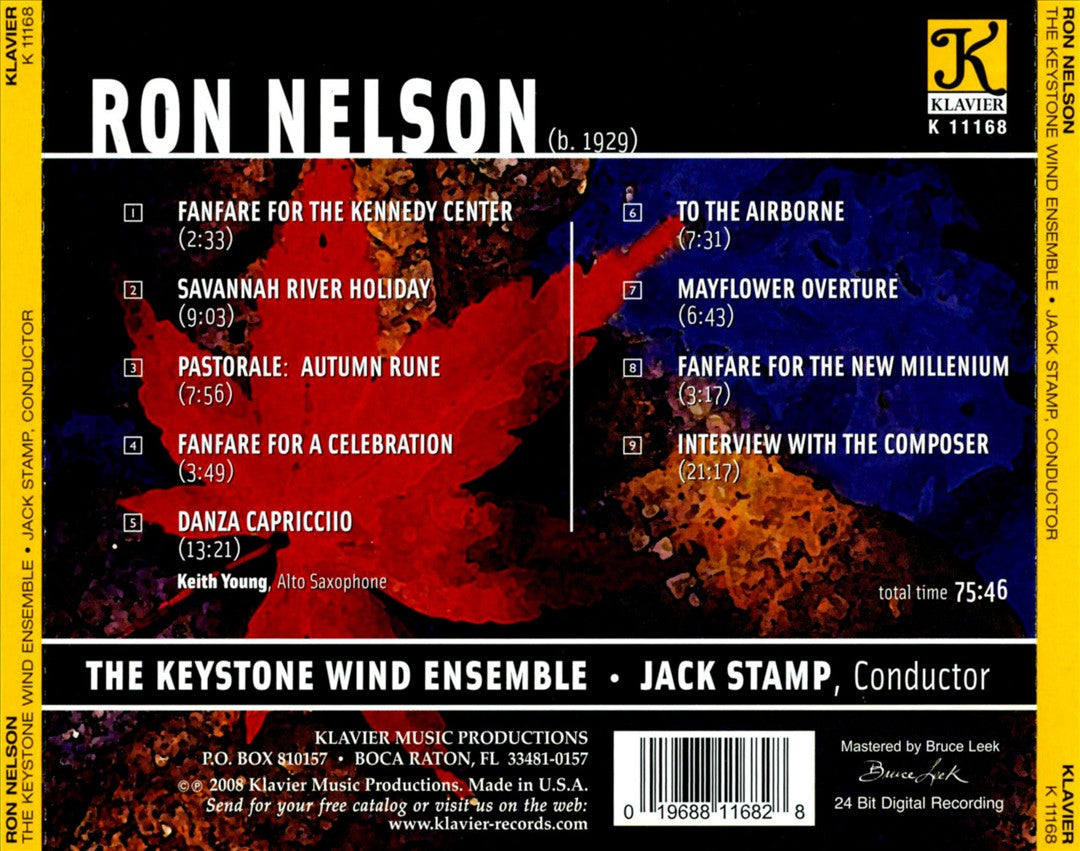 Ron Nelson: Fanfare for the Kennedy Center; Savannah River Holiday; To the Airborne cover art