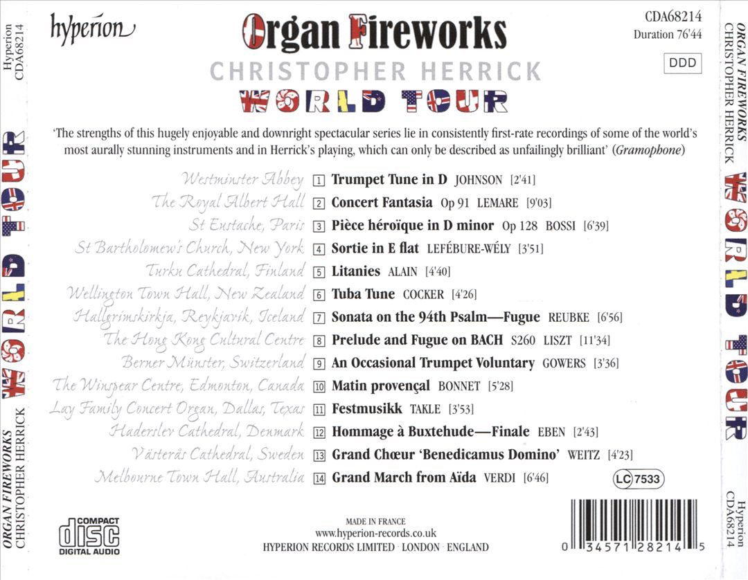 Organ Fireworks World Tour cover art