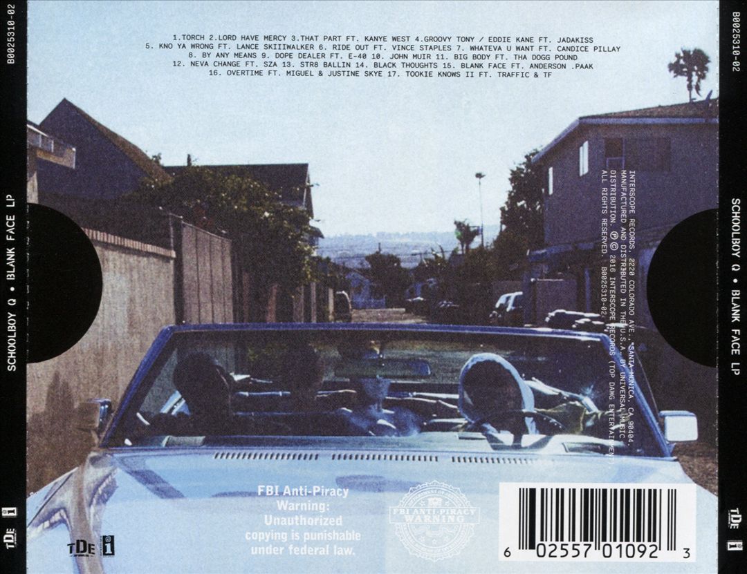 Blank Face LP cover art