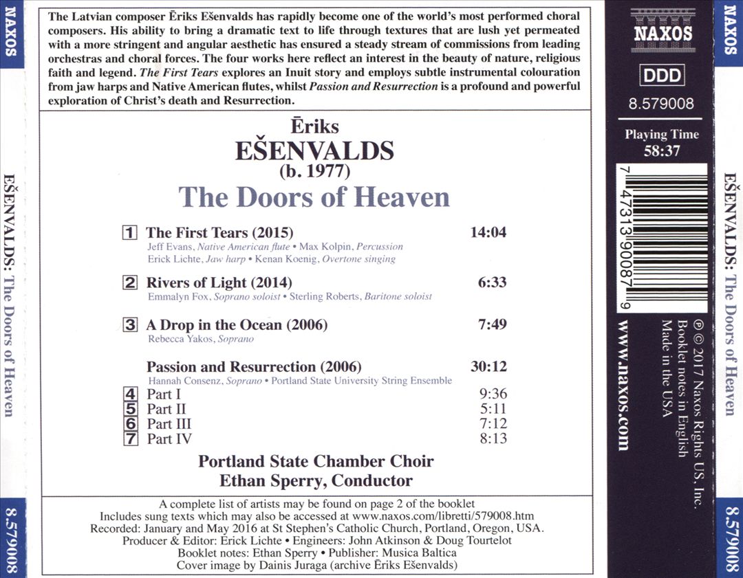 Eriks Esenvalds: The Doors of Heaven cover art
