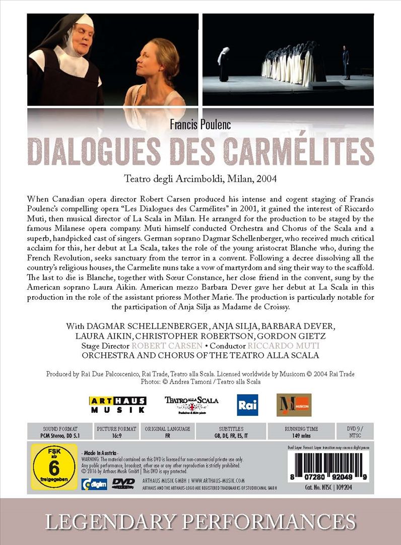 Dialogues des Carmélites (Teatro alla Scala) cover art