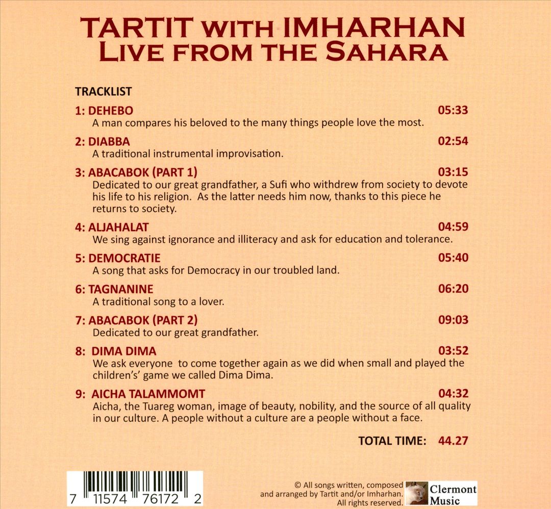Live from the Sahara cover art