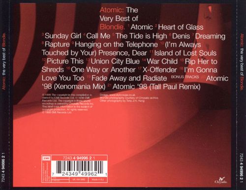 Atomic: The Very Best of Blondie cover art