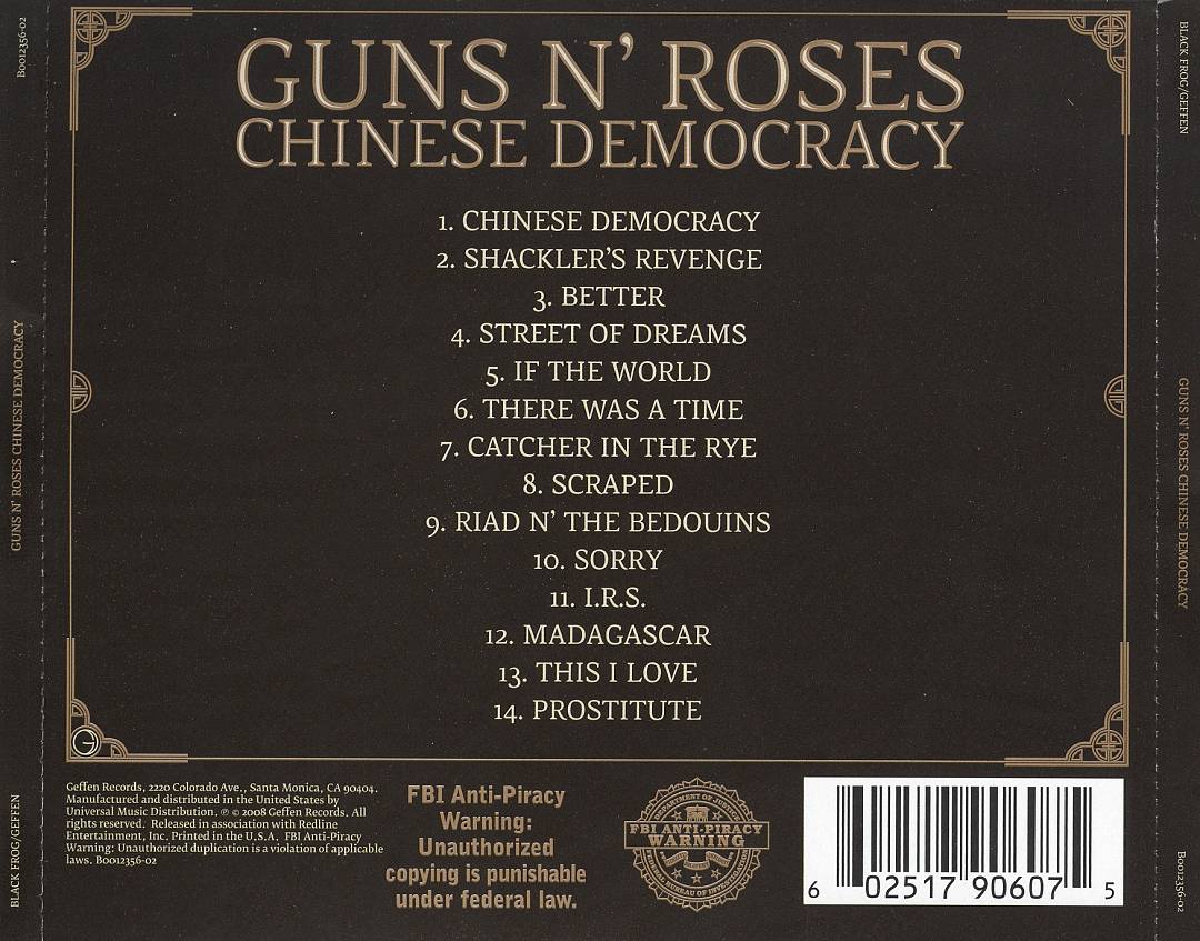 Chinese Democracy cover art