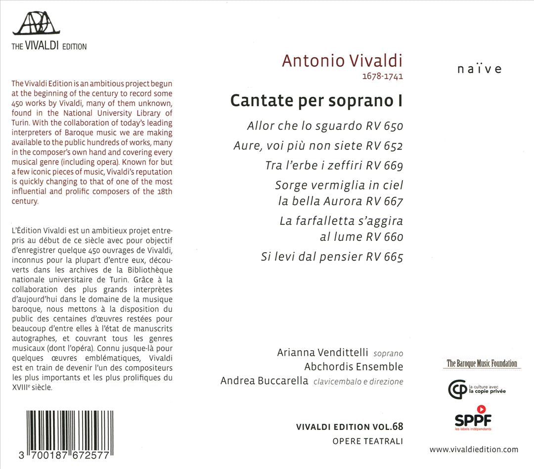 Vivaldi: Cantate per Soprano I cover art