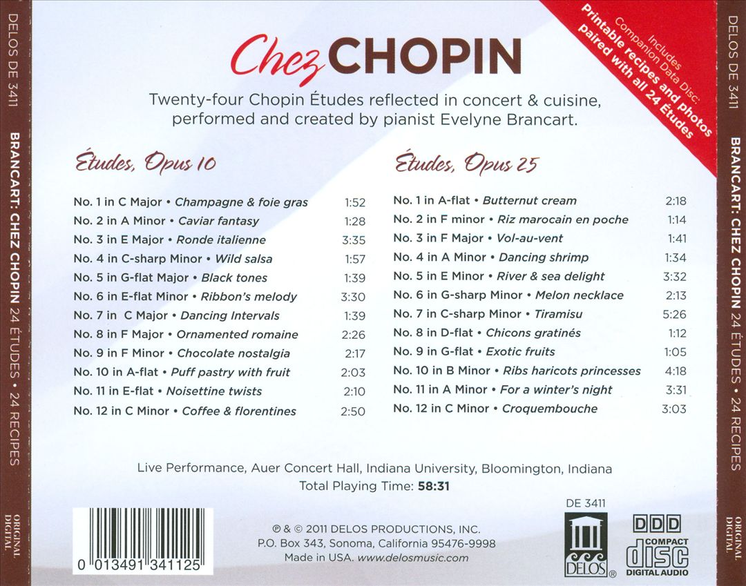 Chez Chopin: 24 Etudes, 24 Recipes cover art