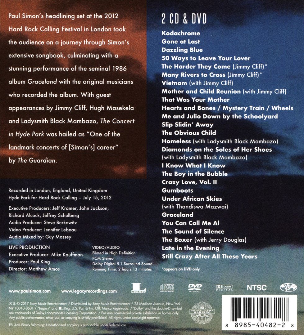 Concert in Hyde Park cover art