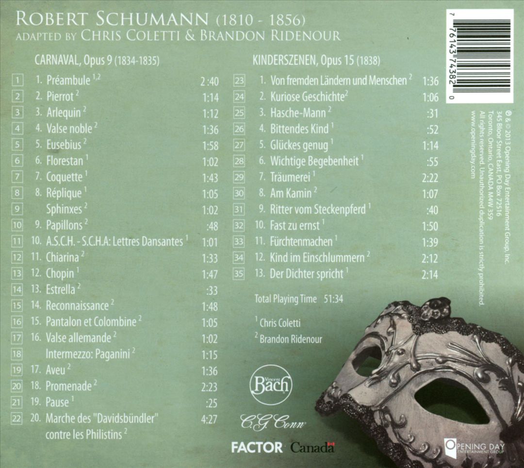 Schumann: Carnaval cover art