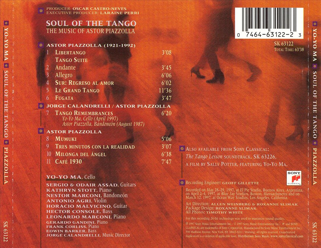 Soul of the Tango: The Music of Astor Piazzolla cover art