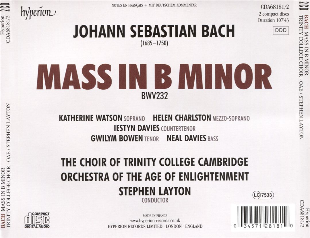 Bach: Mass in B minor cover art