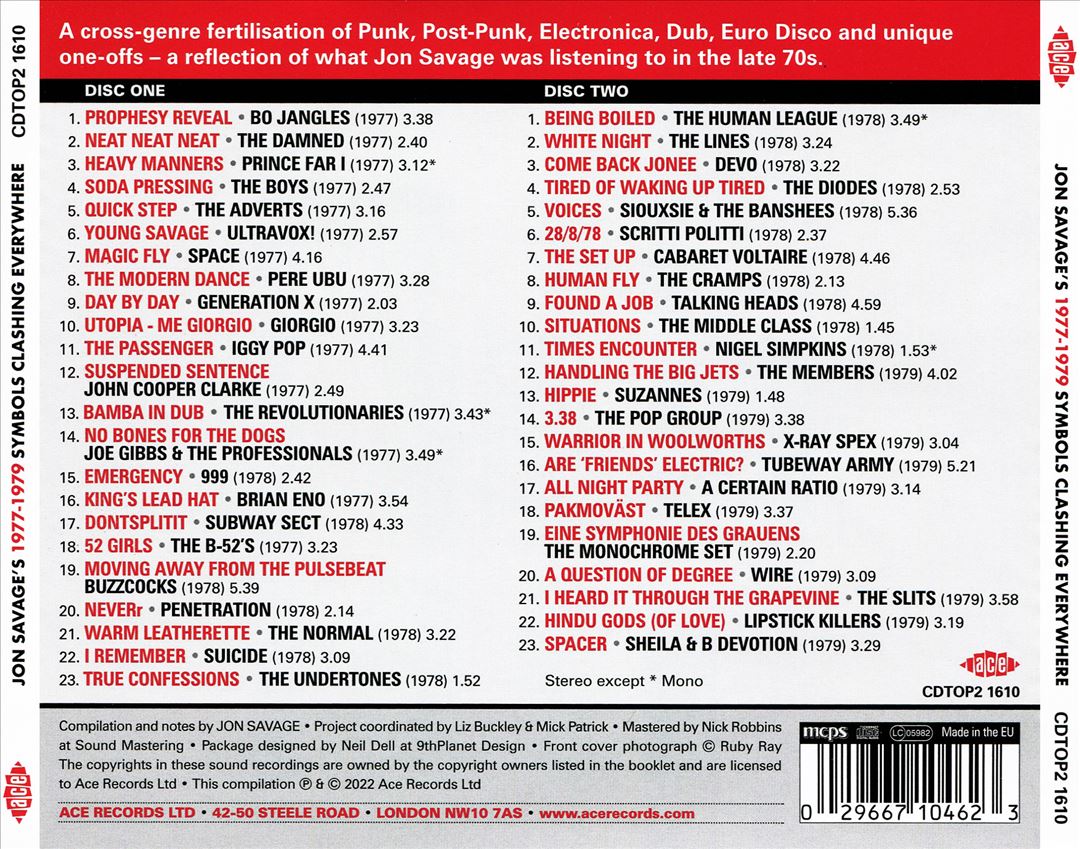 Jon Savage's 1977-1979: Symbols Clashing Everywhere cover art