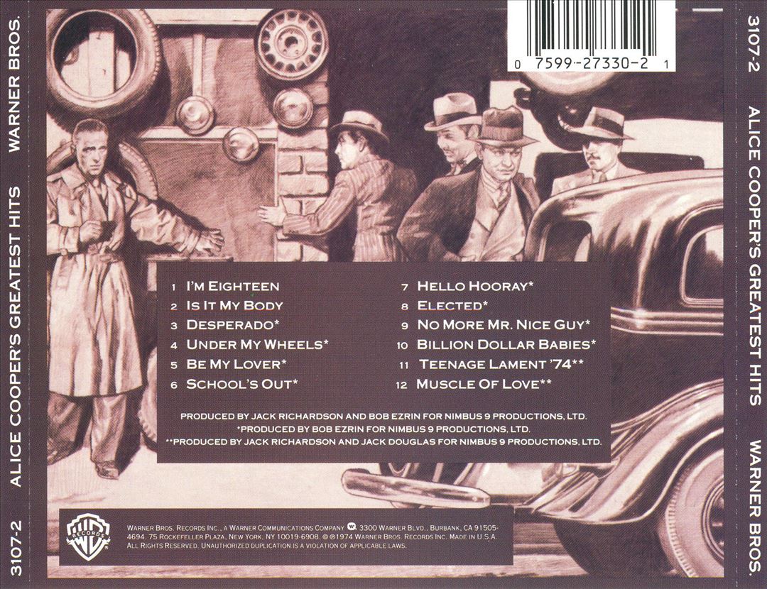 Alice Cooper's Greatest Hits cover art