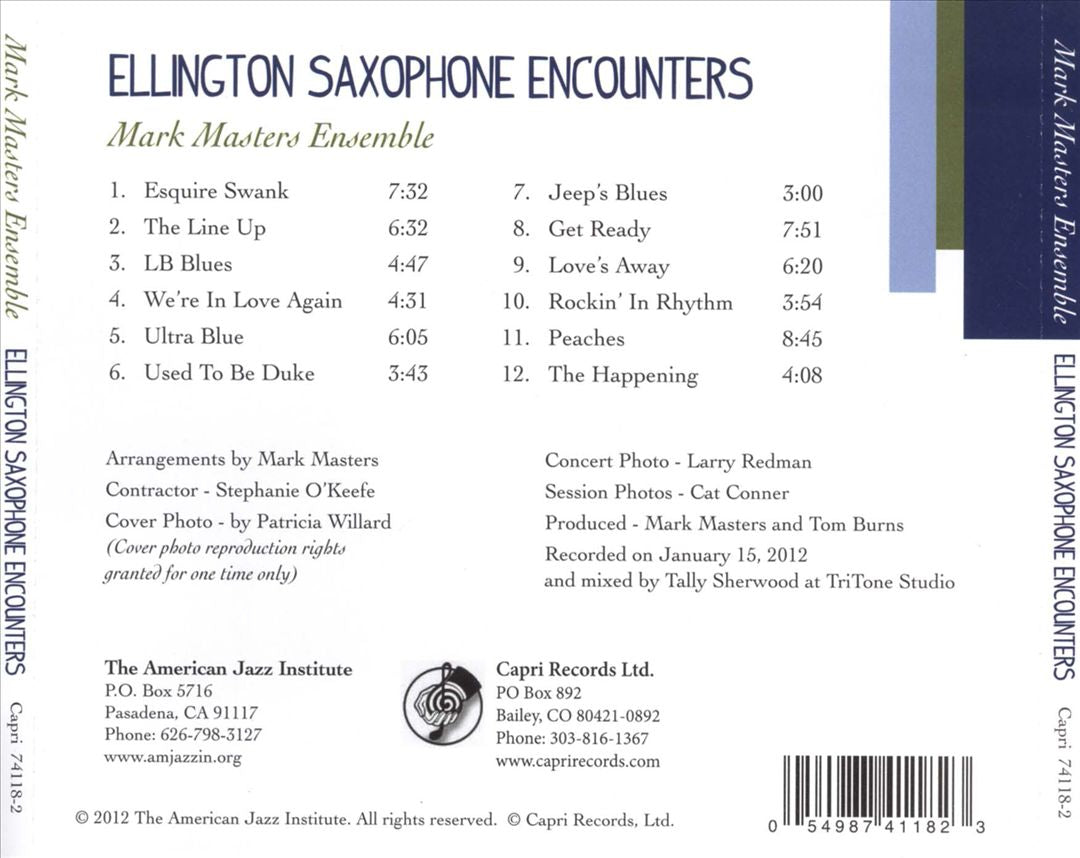 Ellington Saxophone Encounters cover art