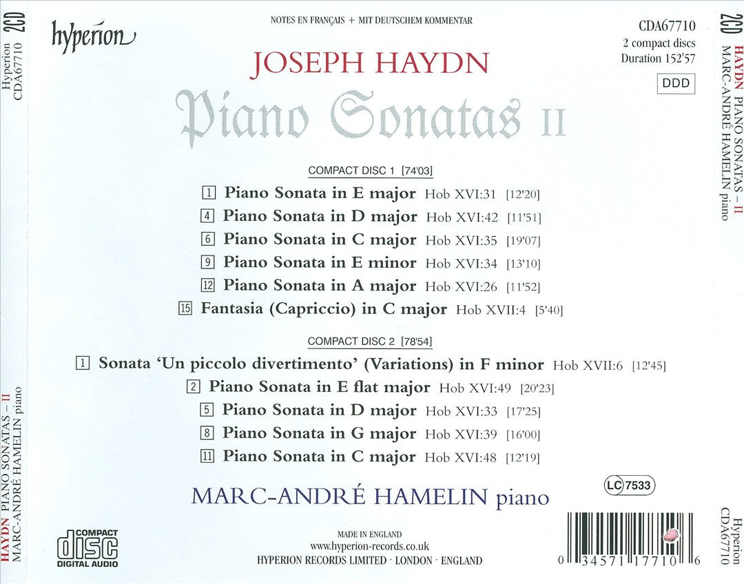 Haydn: Piano Sonatas II cover art