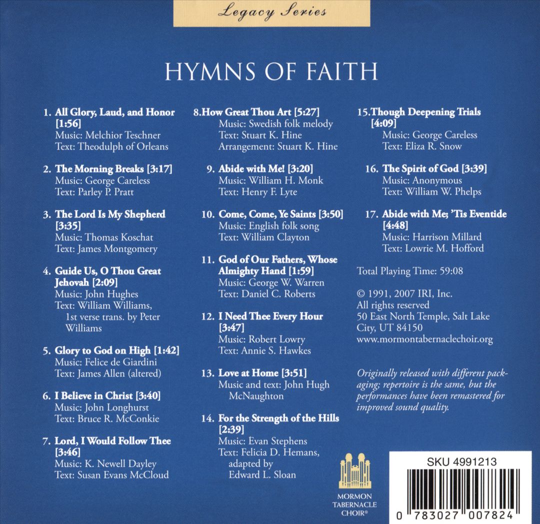 Legacy Series: Hymns of Faith, Vol. 1 cover art