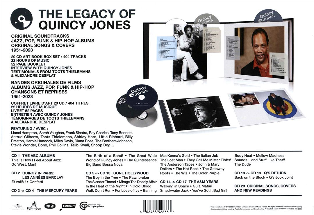 Legacy of Quincy Jones: Original Soundtracks, Jazz, Pop, Funk & Hip-Hop Albums, Original Songs & Covers cover art