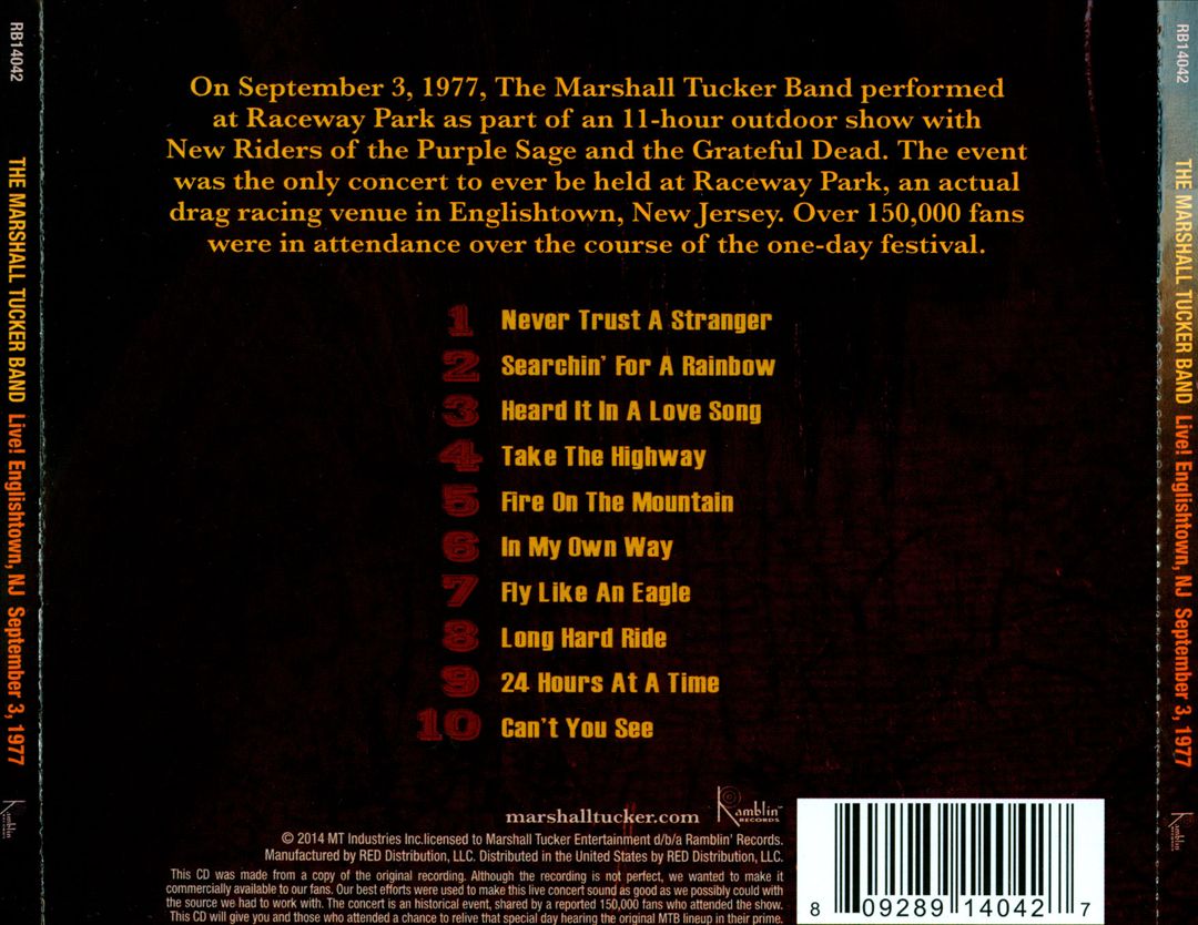 Live! Englishtown, NJ, Sept. 3, 1977 cover art