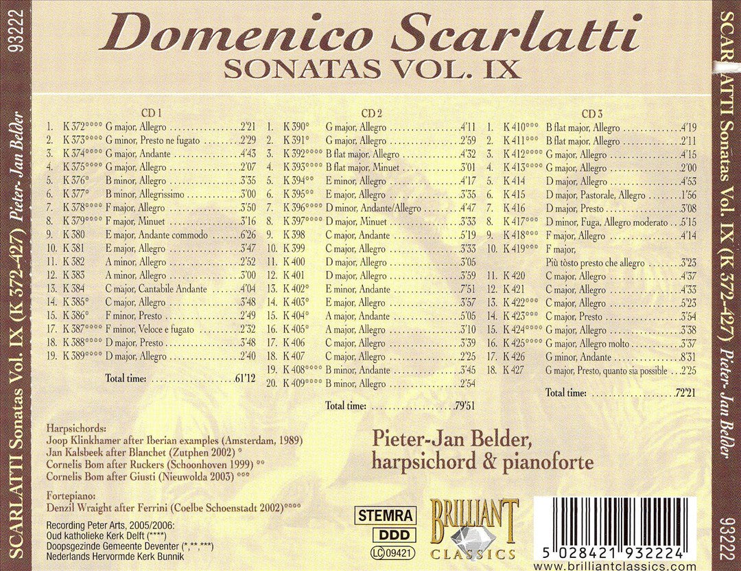Domenico Scarlatti: Sonatas, K. 372-427 cover art