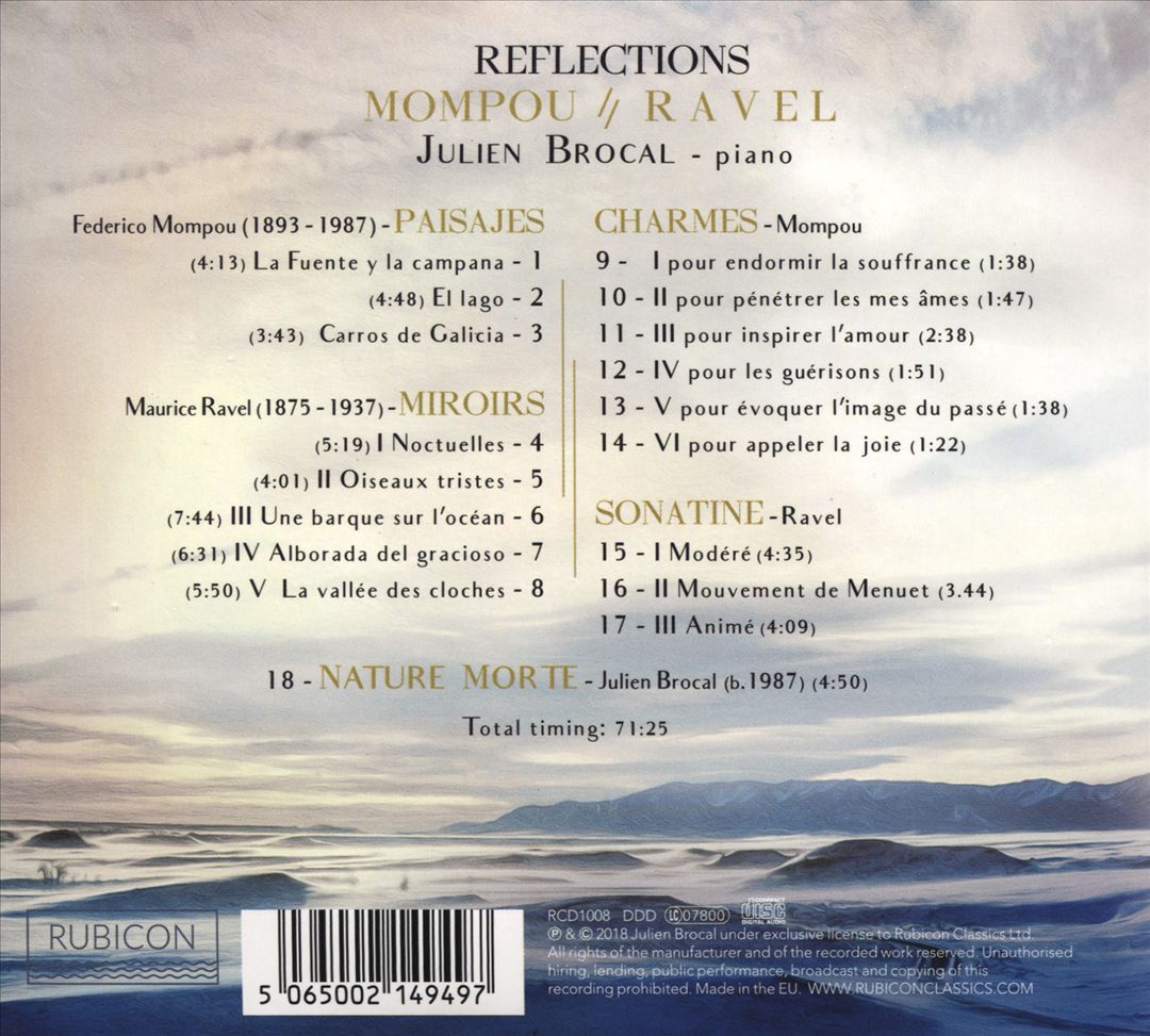 Reflections: Mompou, Ravel cover art