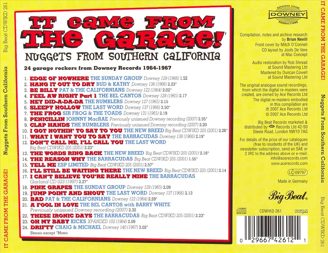 It Came from the Garage! Nuggets from Southern California cover art