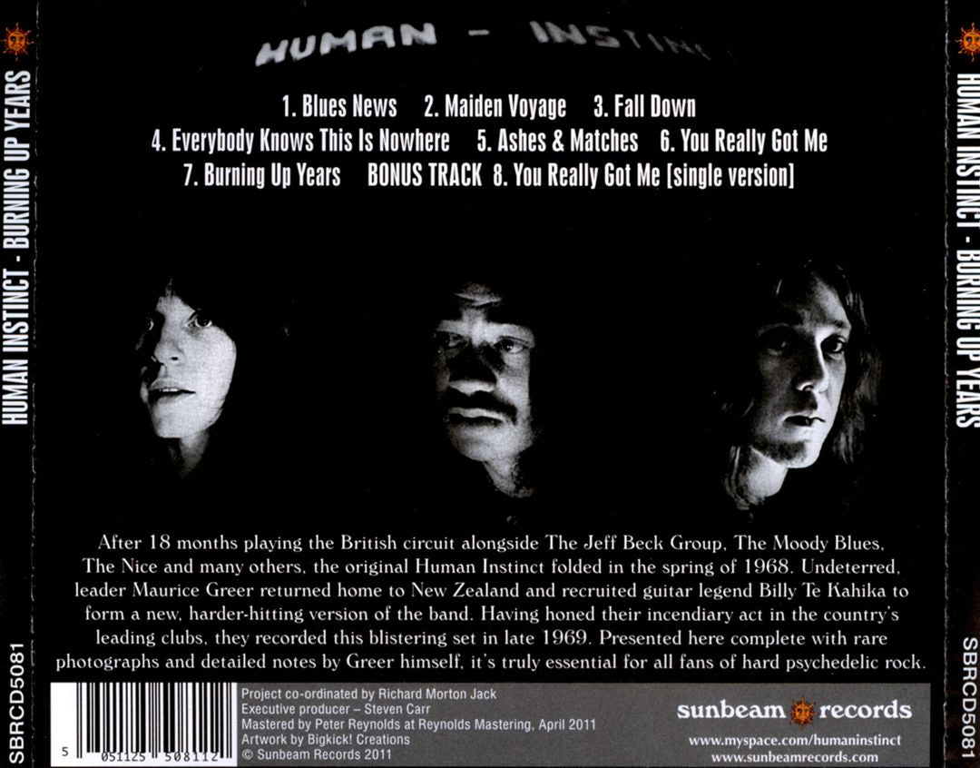 Burning up Years cover art