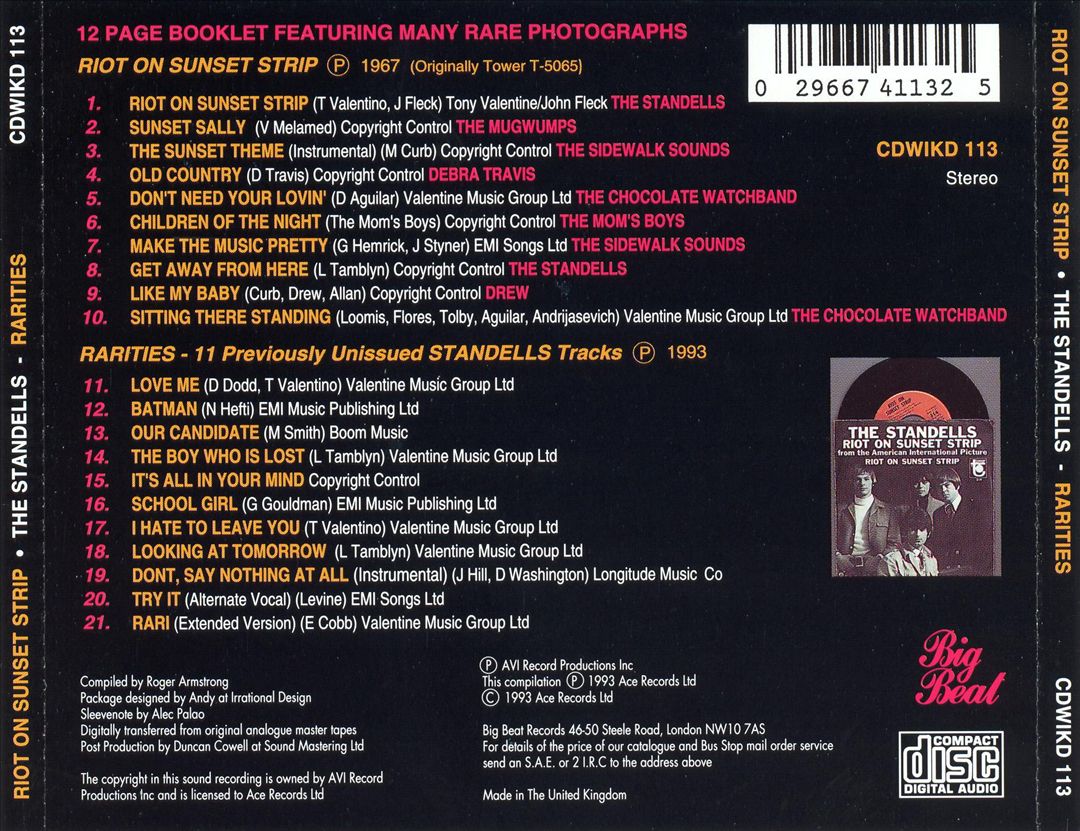 Riot on Sunset Strip/Rarities cover art