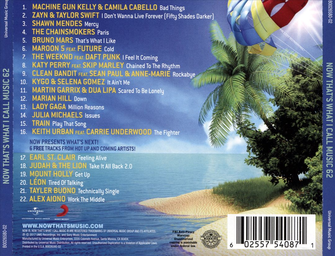 Now That's What I Call Music! 62 cover art