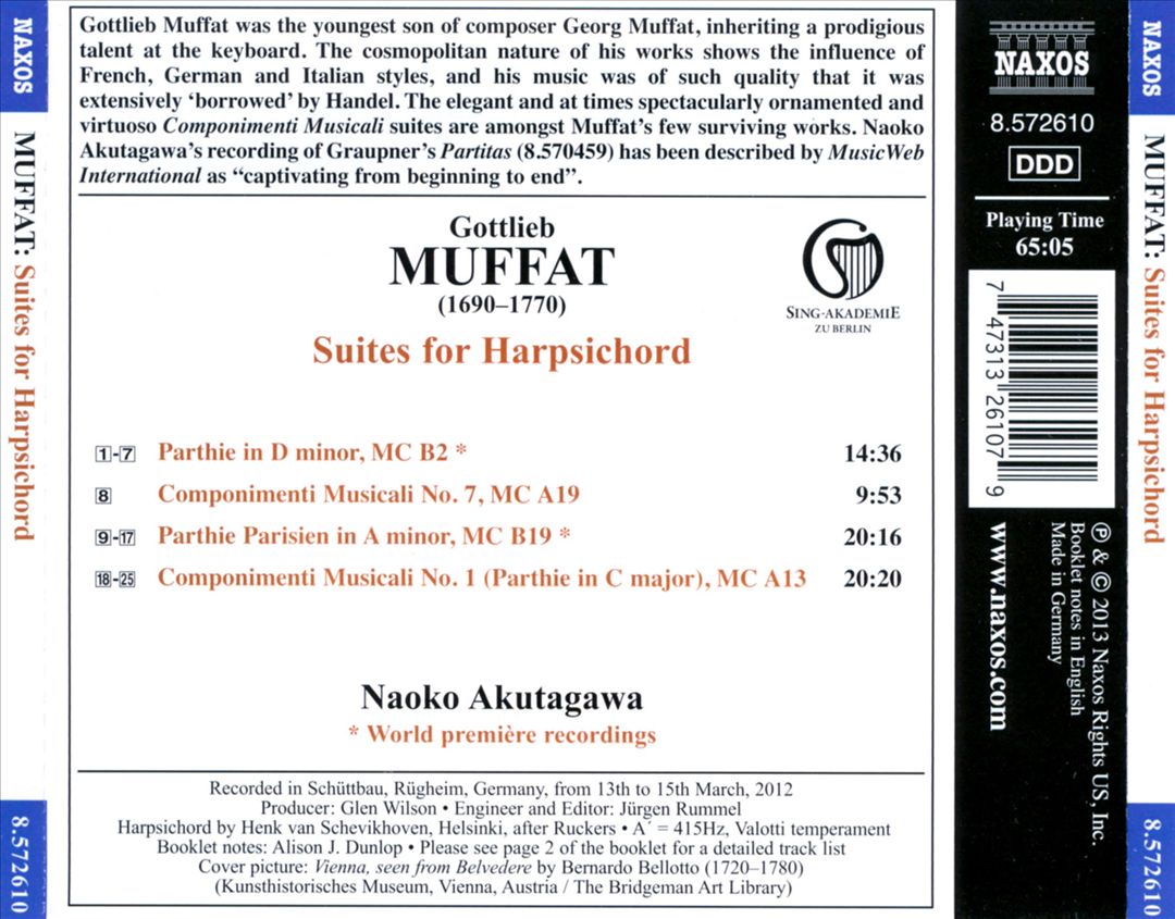Gottlieb Muffat: Componimenti Musicali cover art