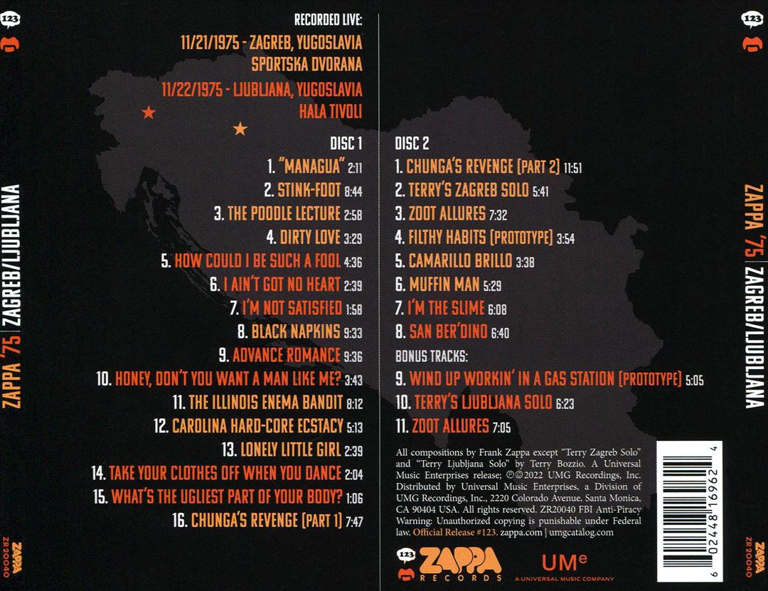 Zappa '75: Zagreb/Ljubljana cover art