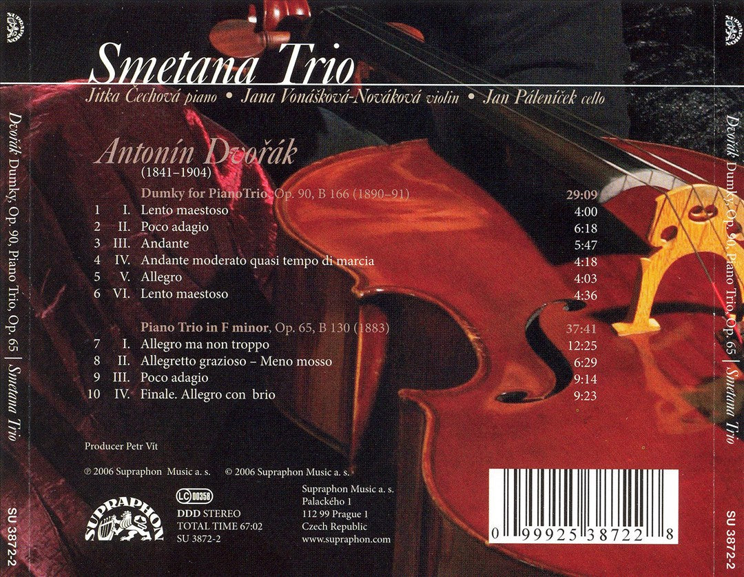 Dvorák: Piano Trios No. 4 "Dumky" & No. 3 in F minor cover art