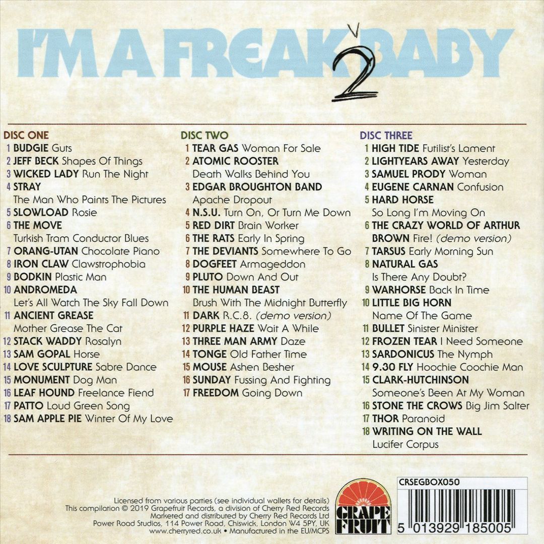 I'm a Freak 2 Baby: A Further Journey Through the British Heavy Psych and Hard Rock Underground Scene 1968-1973 cover art