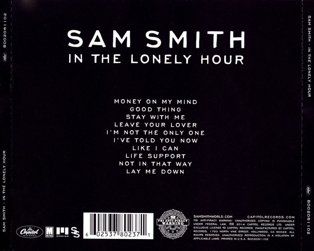 In the Lonely Hour cover art