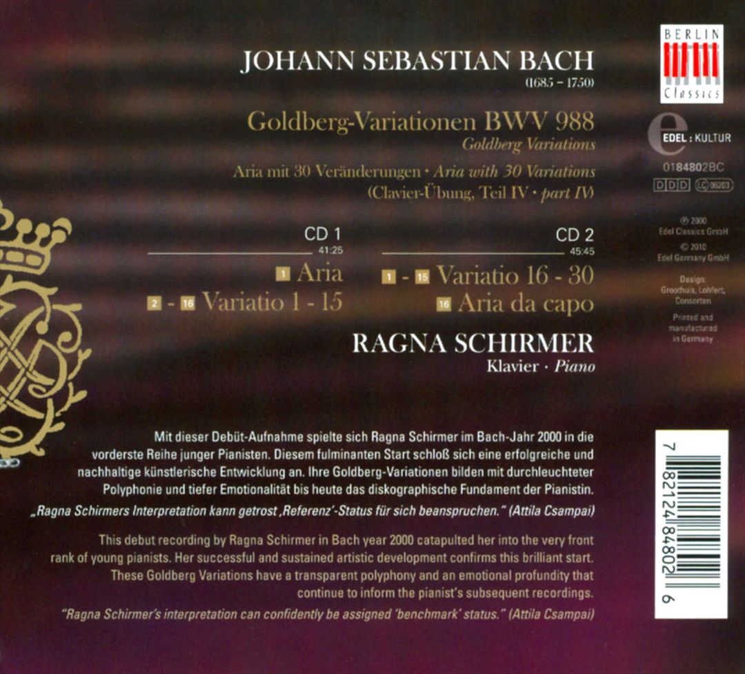 Bach: Goldberg-Variationen cover art