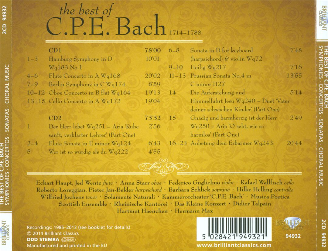 Best of C.P.E. Bach cover art
