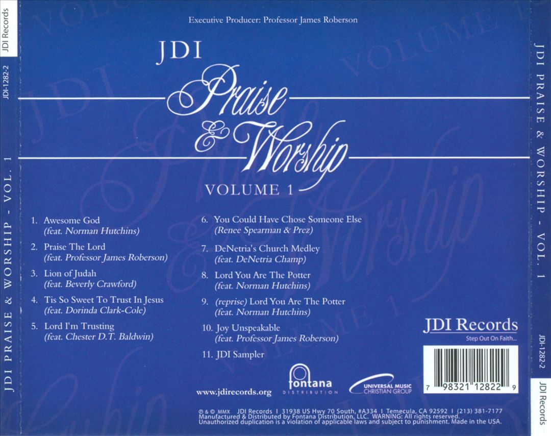 JDI Praise & Worship, Vol. 1 cover art