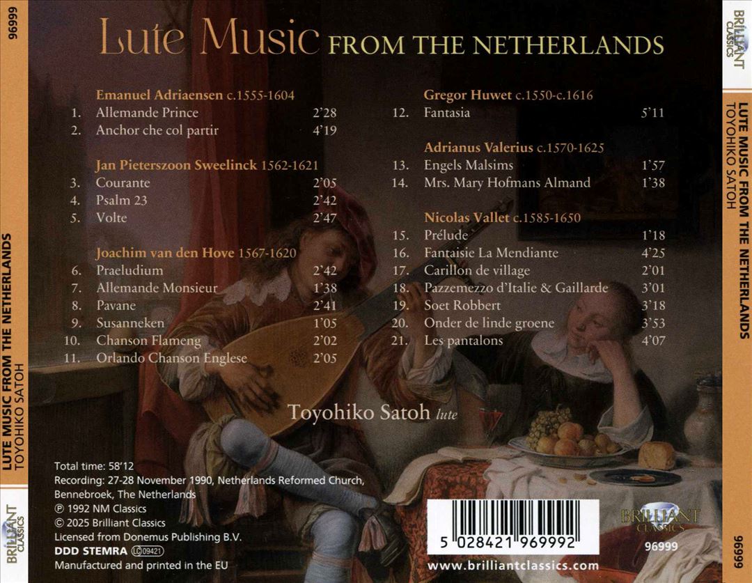 Lute Music from the Netherlands cover art