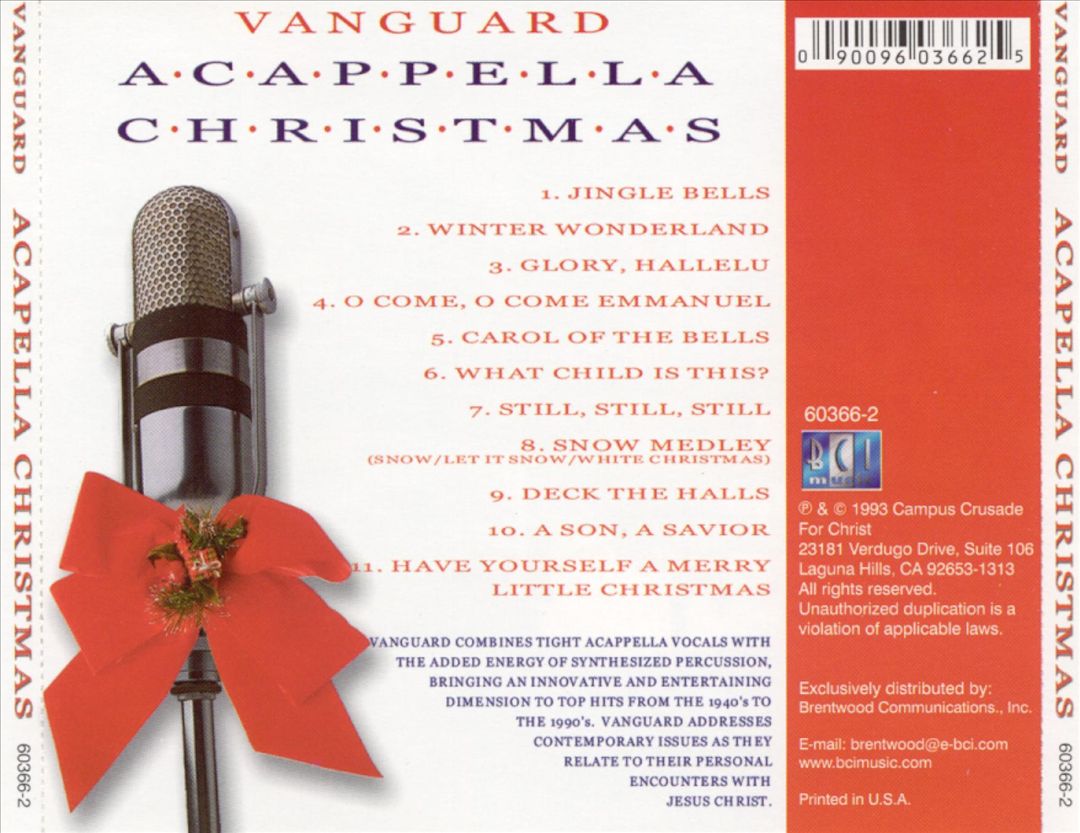 Vanguard Acappella Christmas cover art