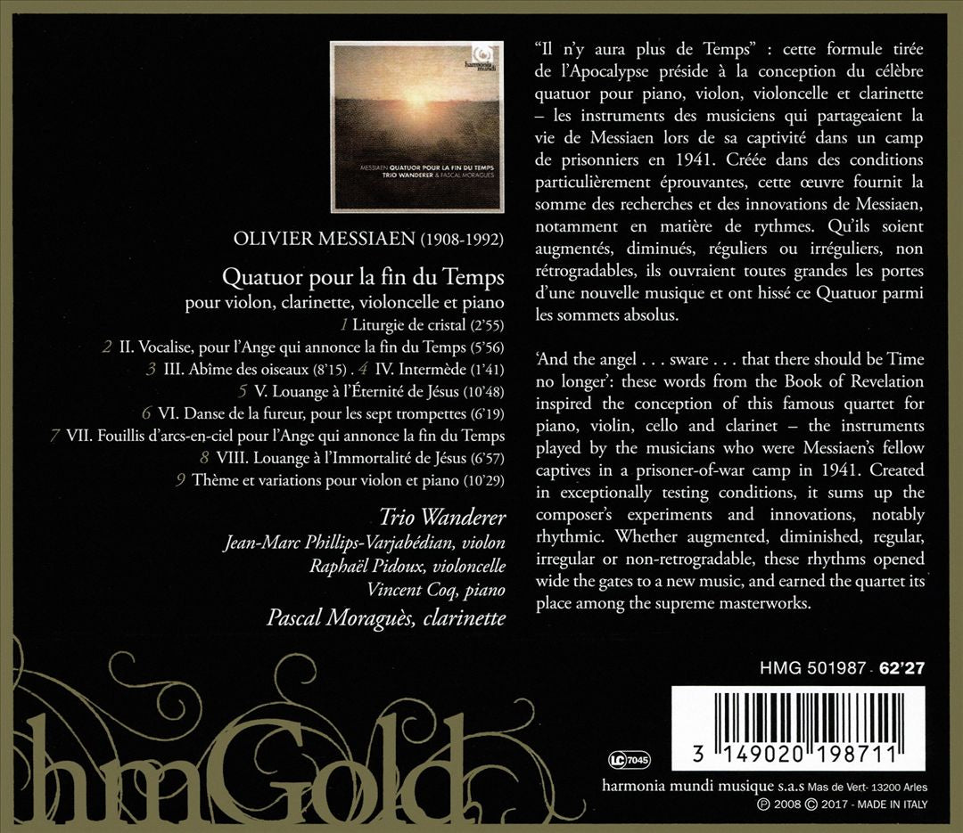 Messiaen: Quatuor pour la fin du Temps cover art