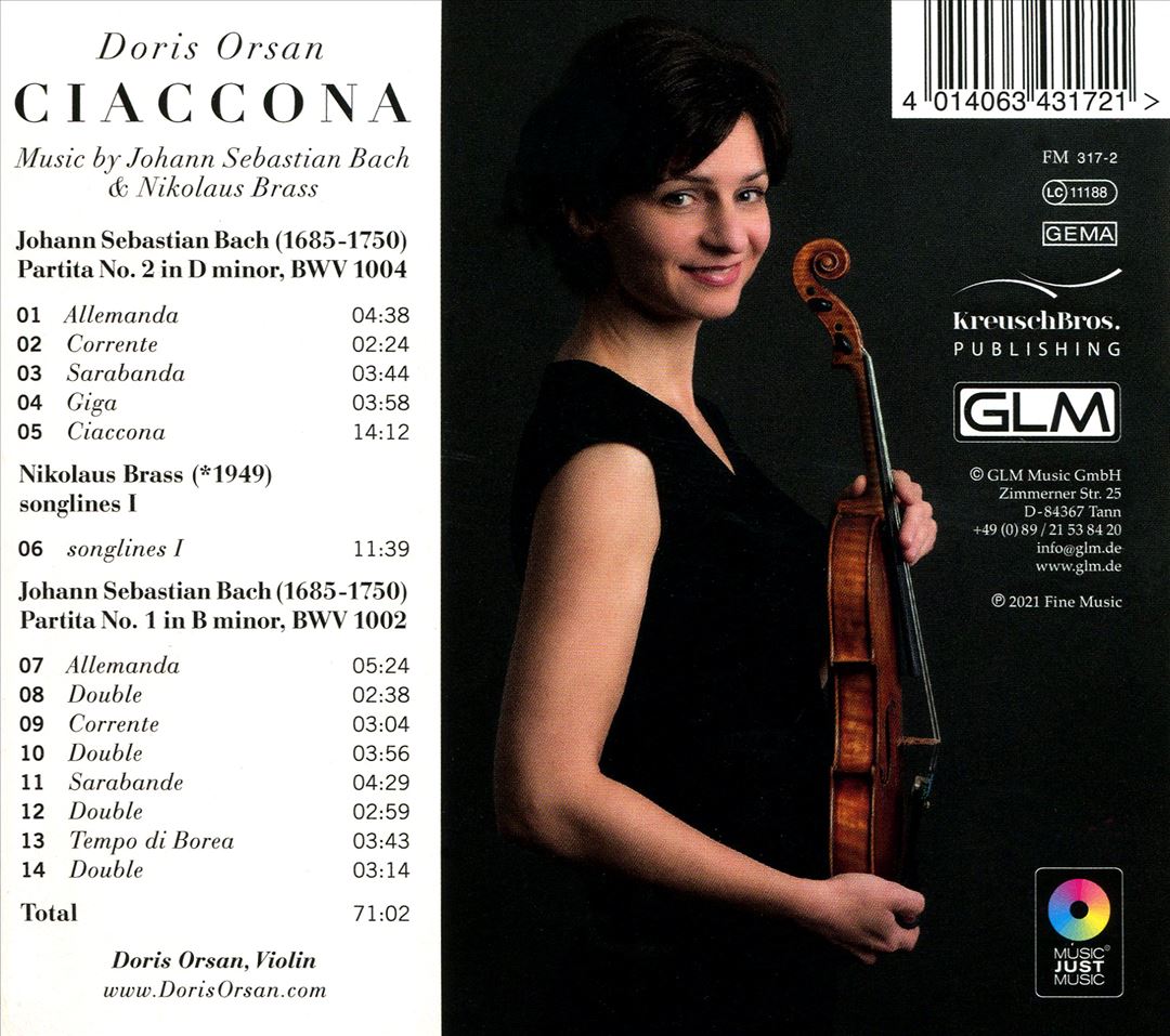 Ciaccona: Music by Johann Sebastian Bach & Nikolaus Brass cover art