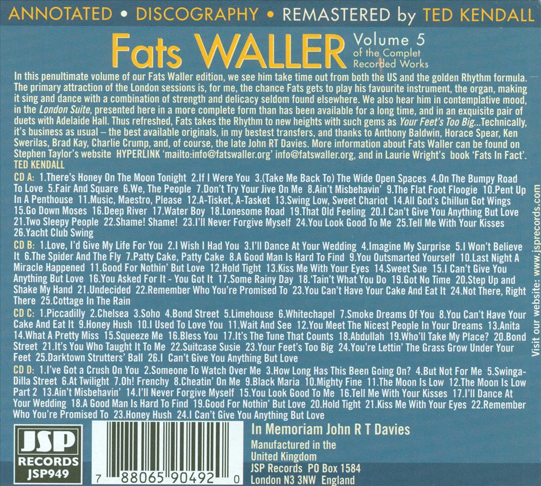 Complete Recorded Works, Vol. 5 cover art
