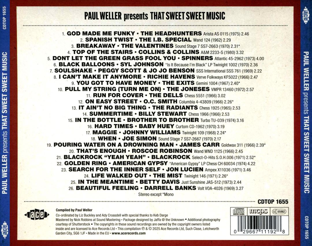 Paul Weller Presents: That Sweet Sweet Music cover art