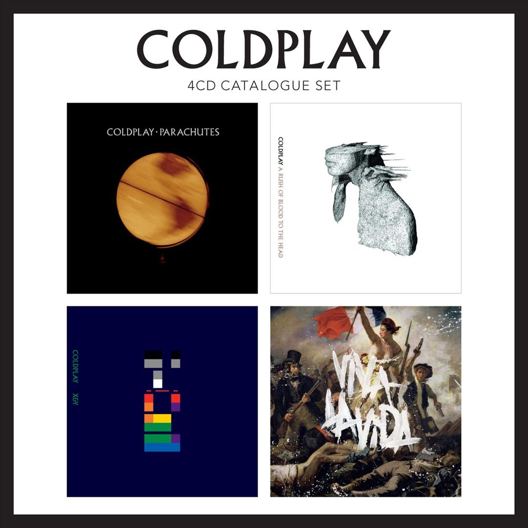 4 CD Catalogue Set: Parachutes/A Rush of Blood to the Head/X&Y/Viva La Vida cover art
