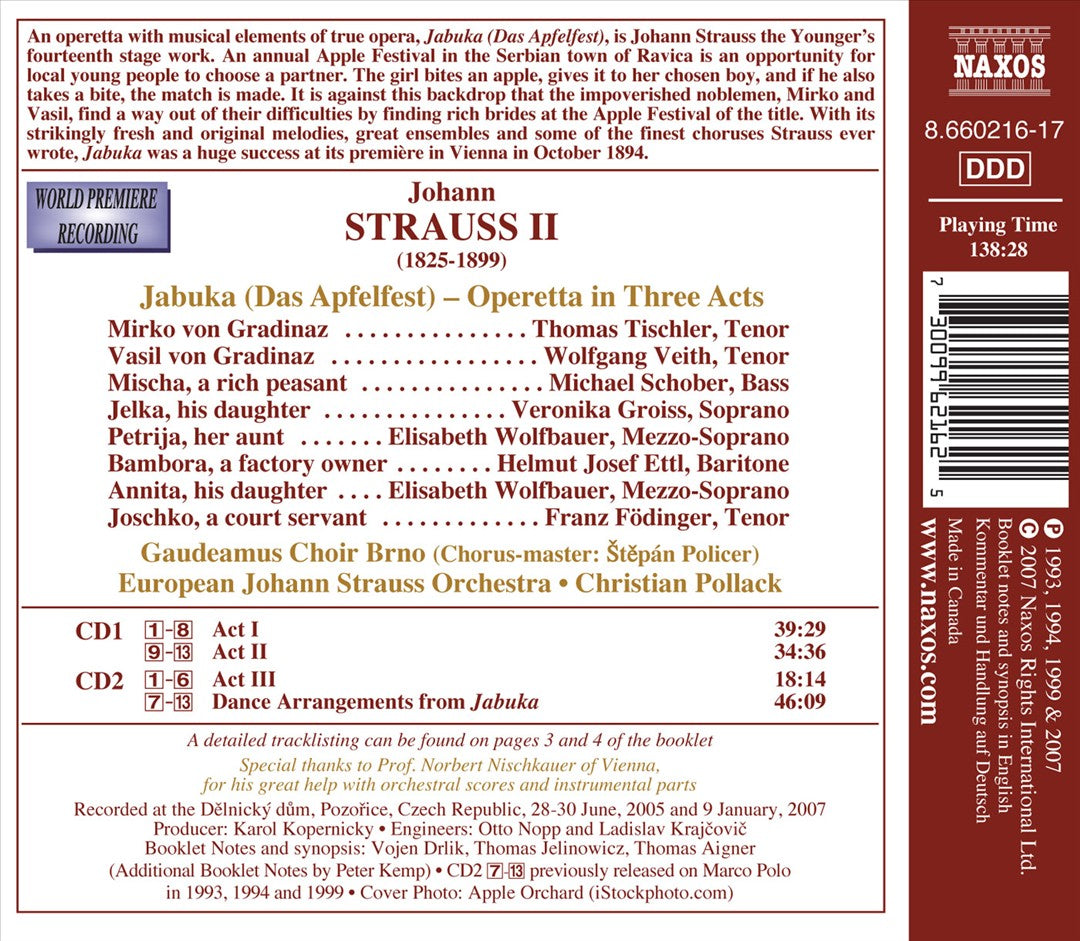 Johann Strauss II: Jabuka (The Apple Festival) cover art