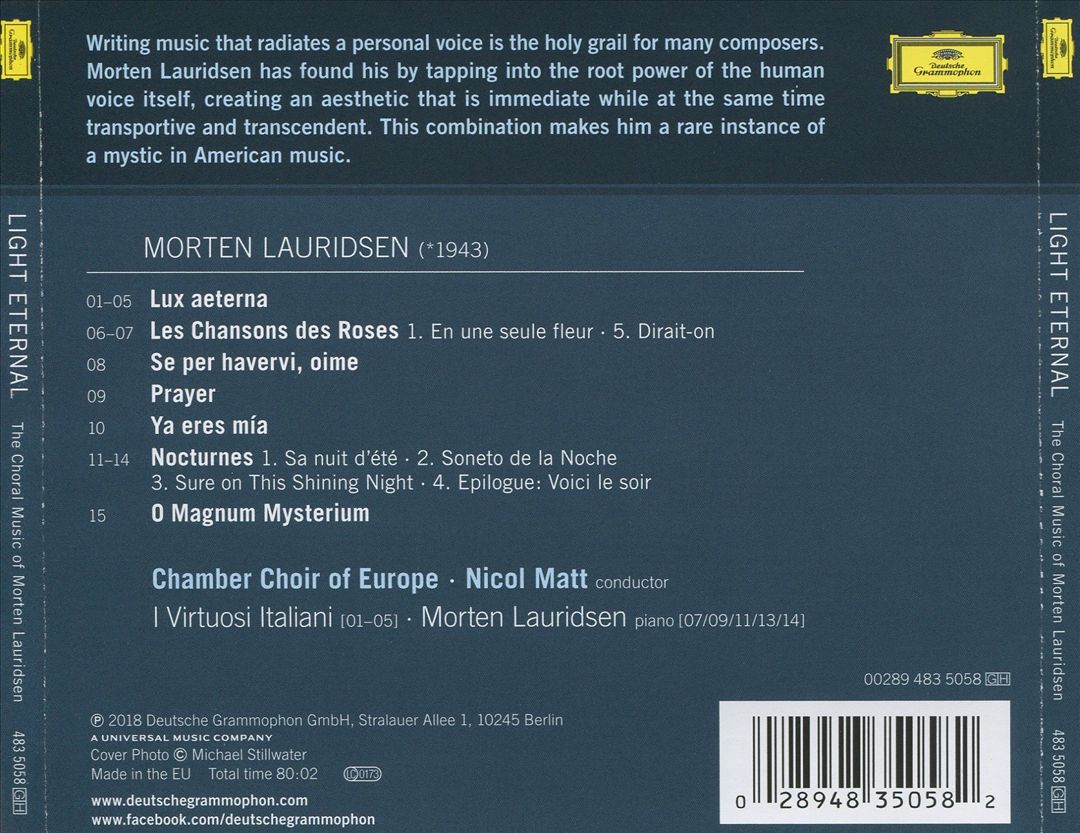Light Eternal: The Choral Music of Morten Lauridsen cover art