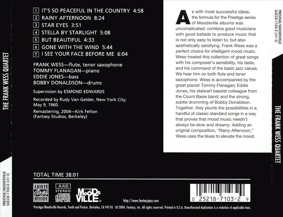 Frank Wess Quartet cover art